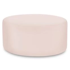 Universal 18 Inch Seascape Sand Outdoor Round Ottoman With Slipcover