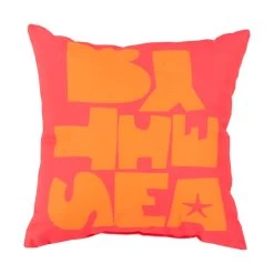 Mobjack Bay 18 X 18 Inch Orange And Pink Outdoor Throw Pillow