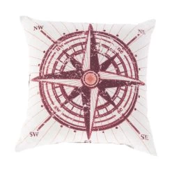 Mobjack Bay 20 X 20 Inch Red And Pink Outdoor Throw Pillow