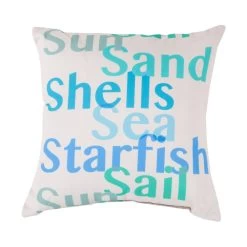 Mobjack Bay 26 X 26 Inch Blue And Blue Outdoor Throw Pillow