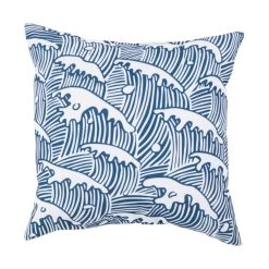 Mobjack Bay 26 X 26 Inch Navy And Pink Outdoor Throw Pillow