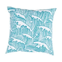 Mobjack Bay 18 X 18 Inch Blue And Pink Outdoor Throw Pillow