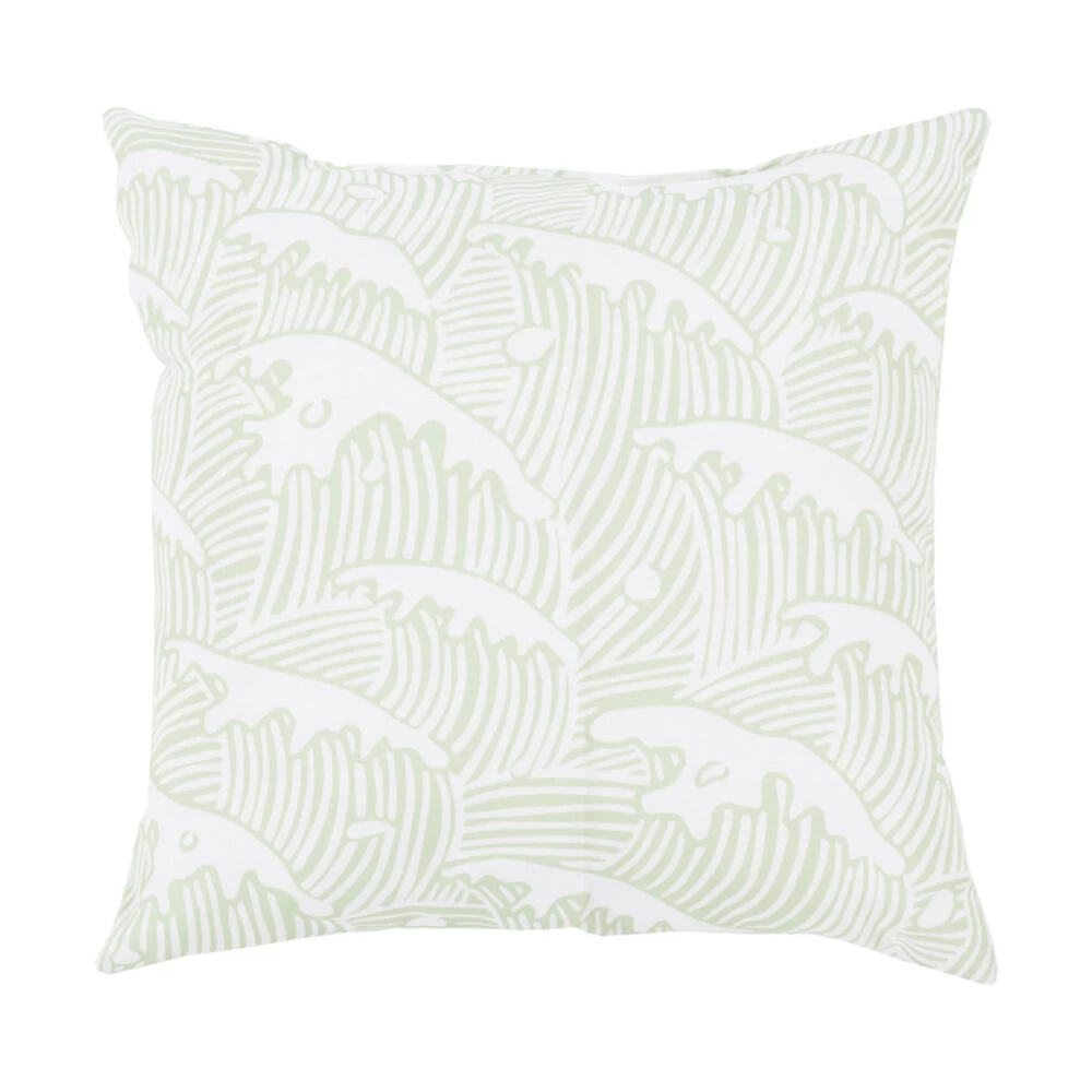 Mobjack Bay 20 X 20 Inch Green And Pink Outdoor Throw Pillow