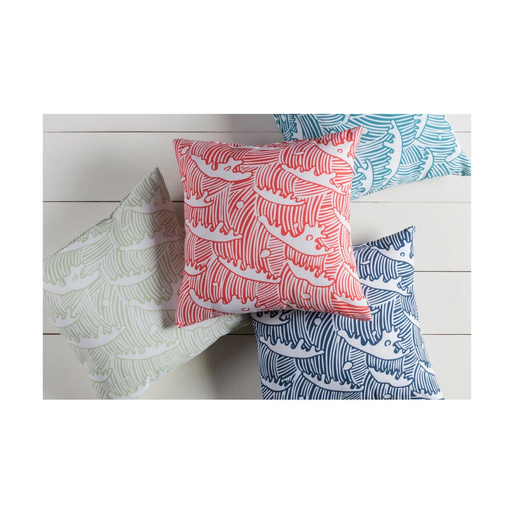 Mobjack Bay 20 X 20 Inch Green And Pink Outdoor Throw Pillow - Image 2