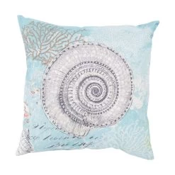 Mobjack Bay 26 X 26 Inch Blue And Grey Outdoor Throw Pillow