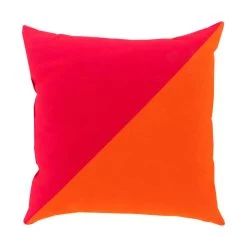 Binghamton 26 X 26 Inch Bright Orange And Bright Pink Outdoor Throw Pillow