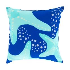 Mobjack Bay 20 X 20 Inch Blue And Blue Outdoor Throw Pillow