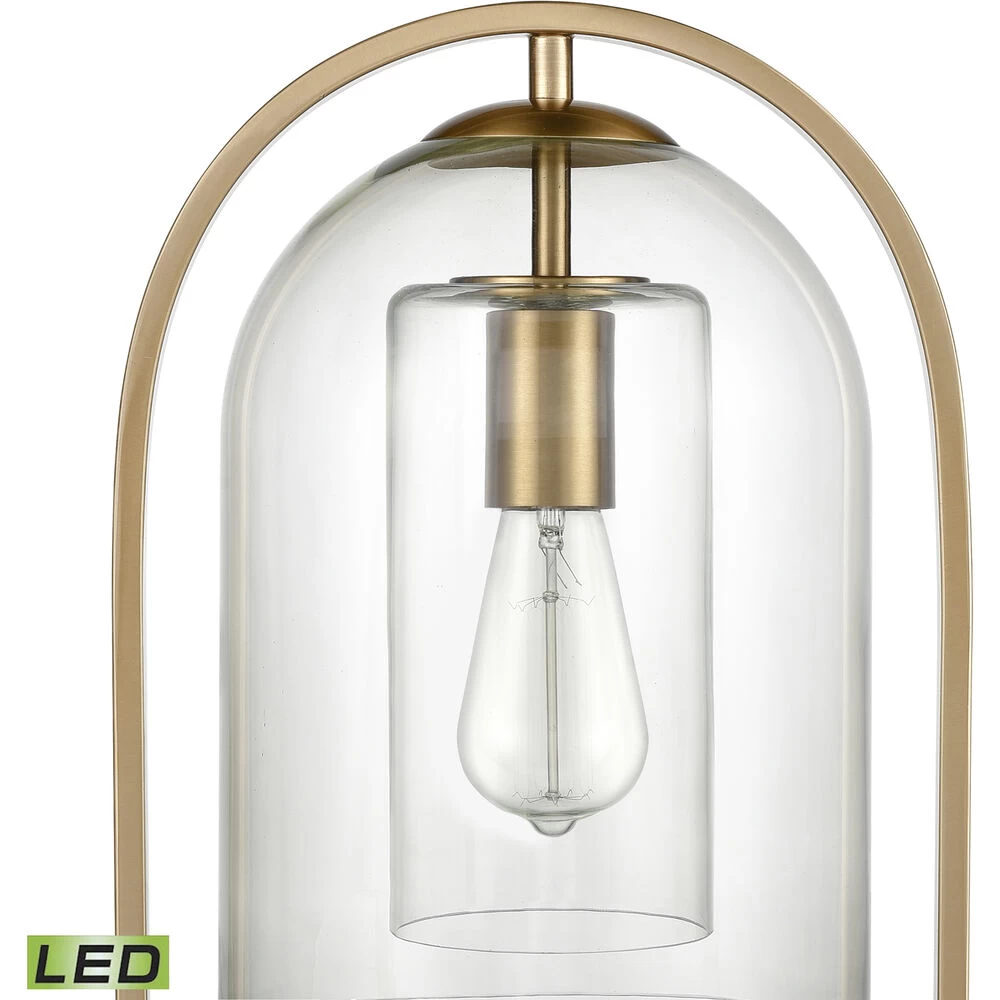 Bell Jar 20 Inch 9.00 Watt Aged Brass Desk Lamp Portable Light - Image 3
