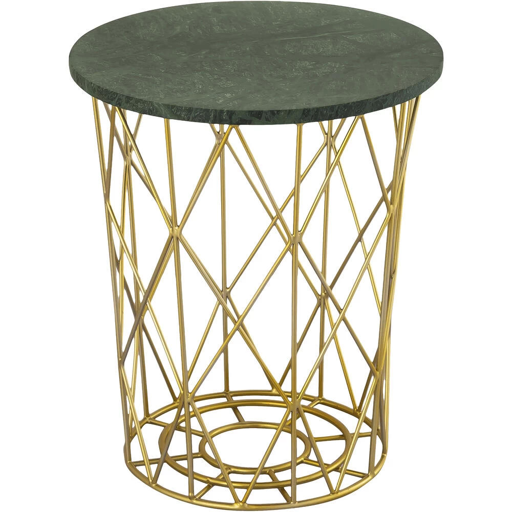Minter 16 X 14 Inch Gold With Green Accent Table - Image 2