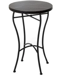 Signature 23 X 16.2 Inch Hammered Distressed Dark Bronze/Matte Burnt Orange Accent Table