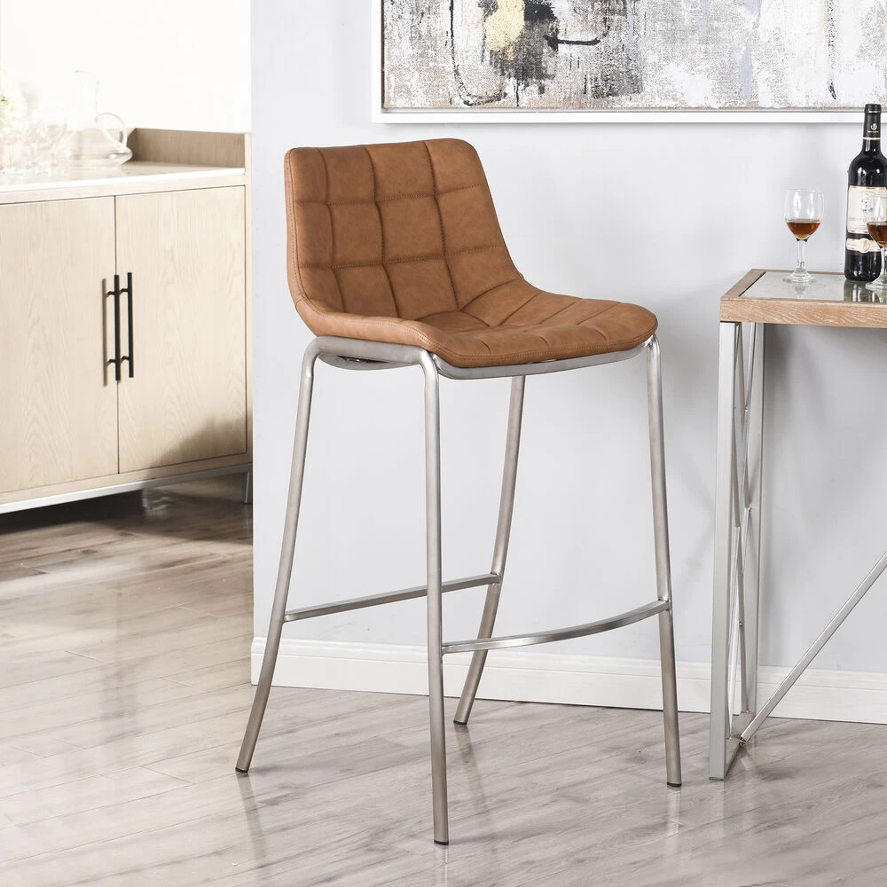 Gemma 41 Inch Chocolate Bar Stool, No Arms - Image 5