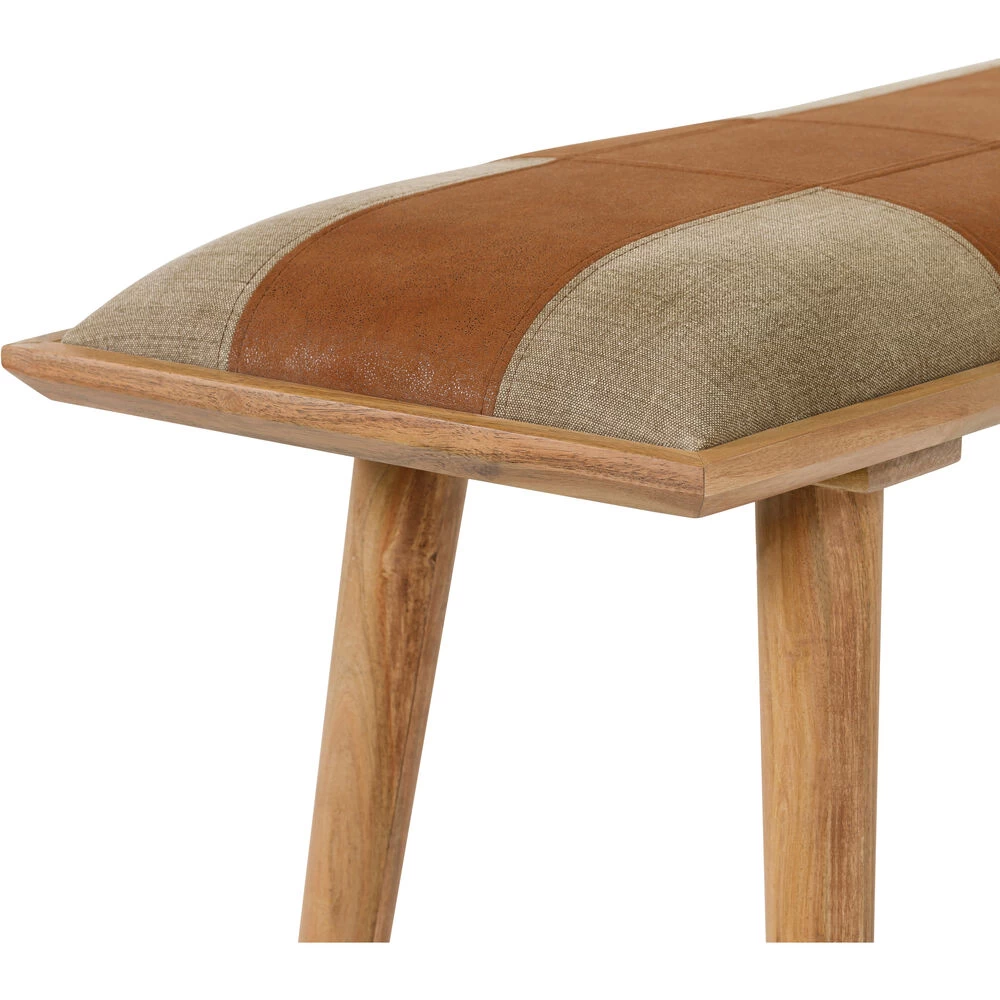 Sacsha Camel Upholstered Bench - Image 2