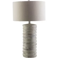 Sulak 28 Inch 100 Watt Taupe Table Lamp Portable Light