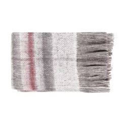 Grant 60 X 50 Inch Dark Red/Medium Gray/White Throws