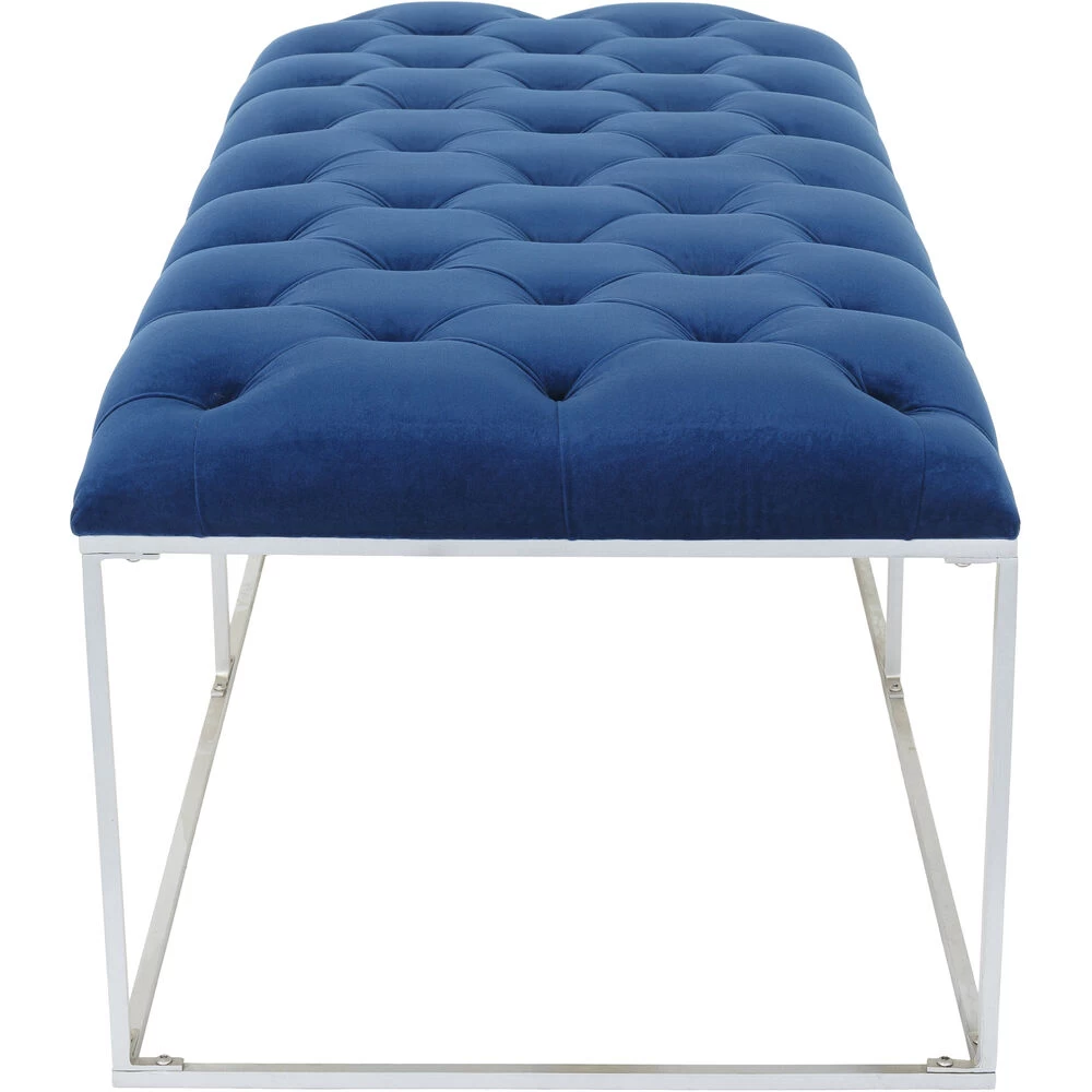 Savoy Dark Blue Upholstered Bench - Image 3