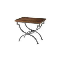 Tavel 30 X 25 Inch Knotty Walnut Veneer Side Table