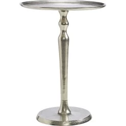 Karlen 22 X 17 Inch Raw Nickel Outdoor Patio Table