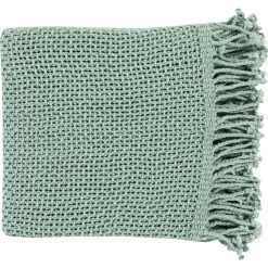 Tibey 70 X 50 Inch Aqua Throw, Rectangle