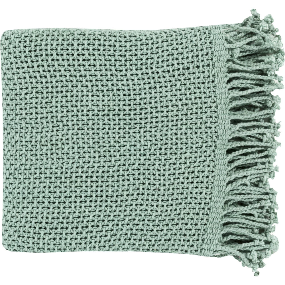 Tibey 70 X 50 Inch Aqua Throw, Rectangle