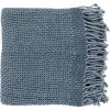 Tibey 70 X 50 Inch Light Blue Throw, Rectangle