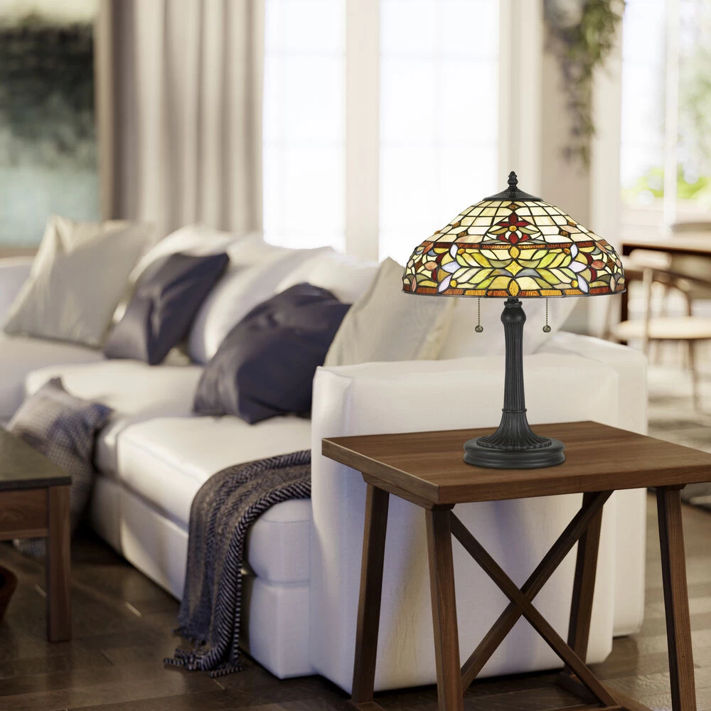 Quinn 23 Inch 75 Watt Vintage Bronze Table Lamp Portable Light - Image 4