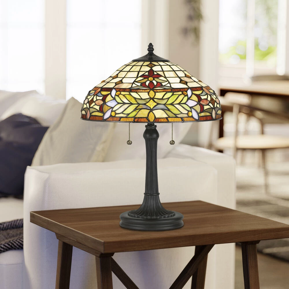 Quinn 23 Inch 75 Watt Vintage Bronze Table Lamp Portable Light - Image 5