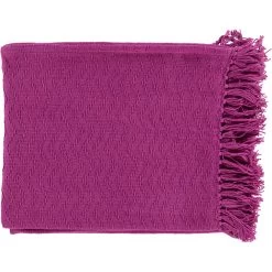 Thelma 60 X 50 Inch Magenta Throw, Rectangle