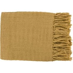 Tilda 59 X 51 Inch Mustard Throw, Rectangle