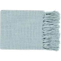 Tilda 59 X 51 Inch Pale Blue Throw, Rectangle