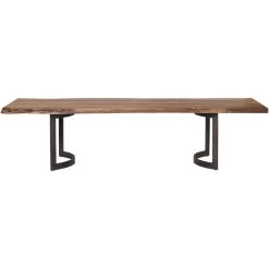 Bent 118 X 40 Inch Brown Dining Table, Large