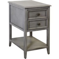 Vintage Gray 25 X 15 Inch Vintage Gray Wash Side Table