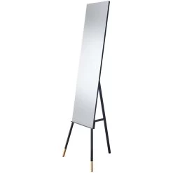 Adesso Louise 57 X 17 Inch Black And Natural Wood Floor Mirror
