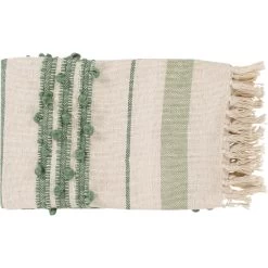 Yemaya 60 X 50 Inch Light Green Throw, Rectangle